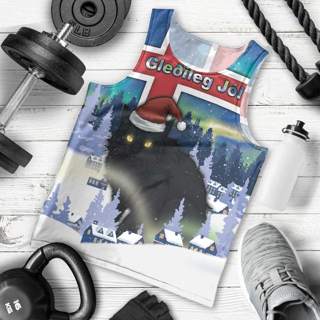 Iceland Christmas Men Tank Top Yule Cat Gledileg Jol - Wonder Print Shop