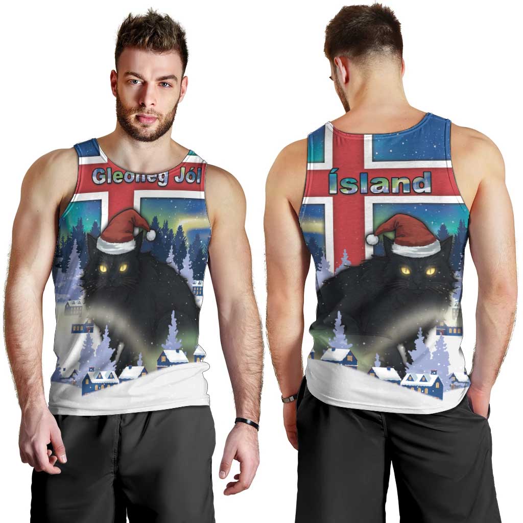 Iceland Christmas Men Tank Top Yule Cat Gledileg Jol - Wonder Print Shop