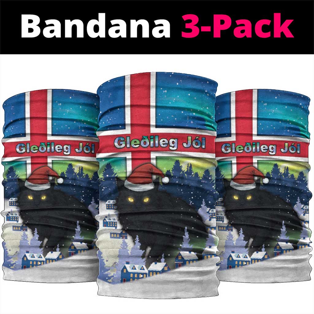 Iceland Christmas Neck Gaiter Yule Cat Gledileg Jol - Wonder Print Shop