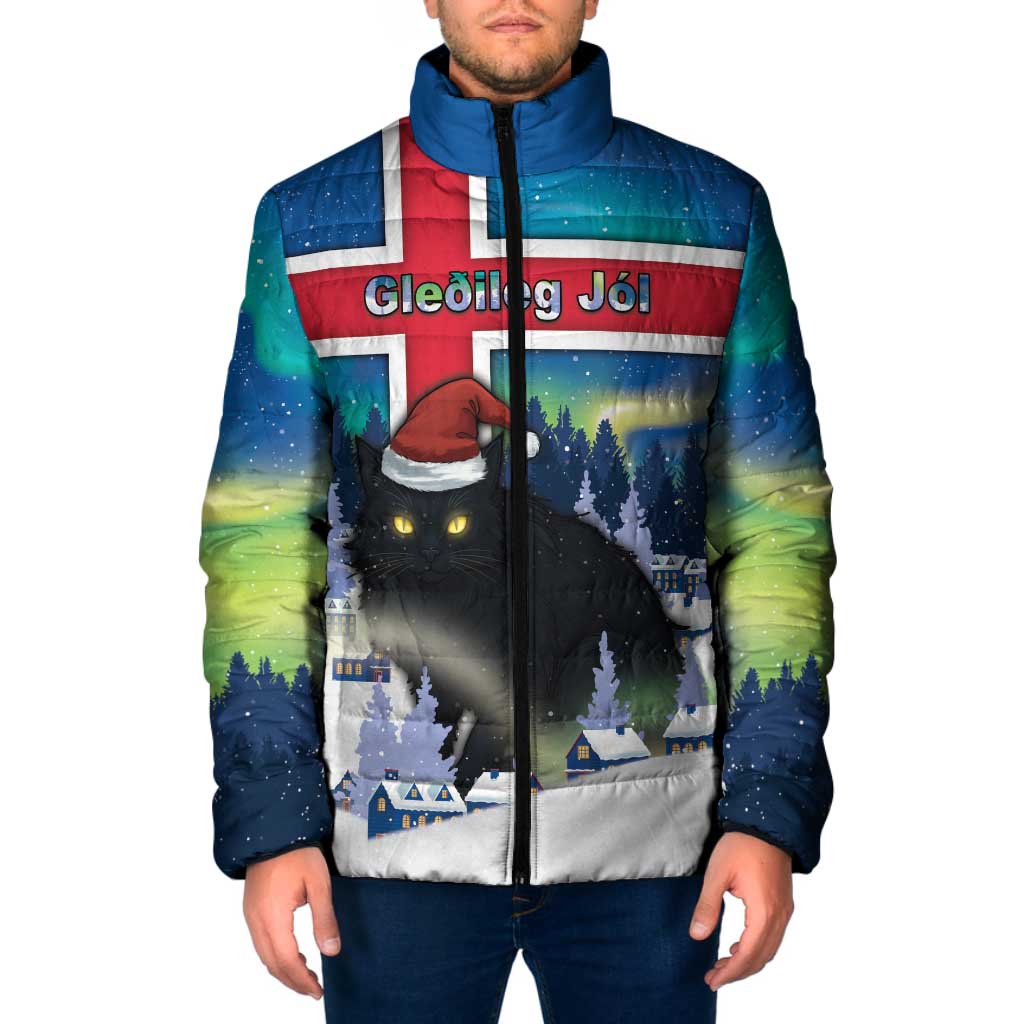 Iceland Christmas Padded Jacket Yule Cat Gledileg Jol - Wonder Print Shop