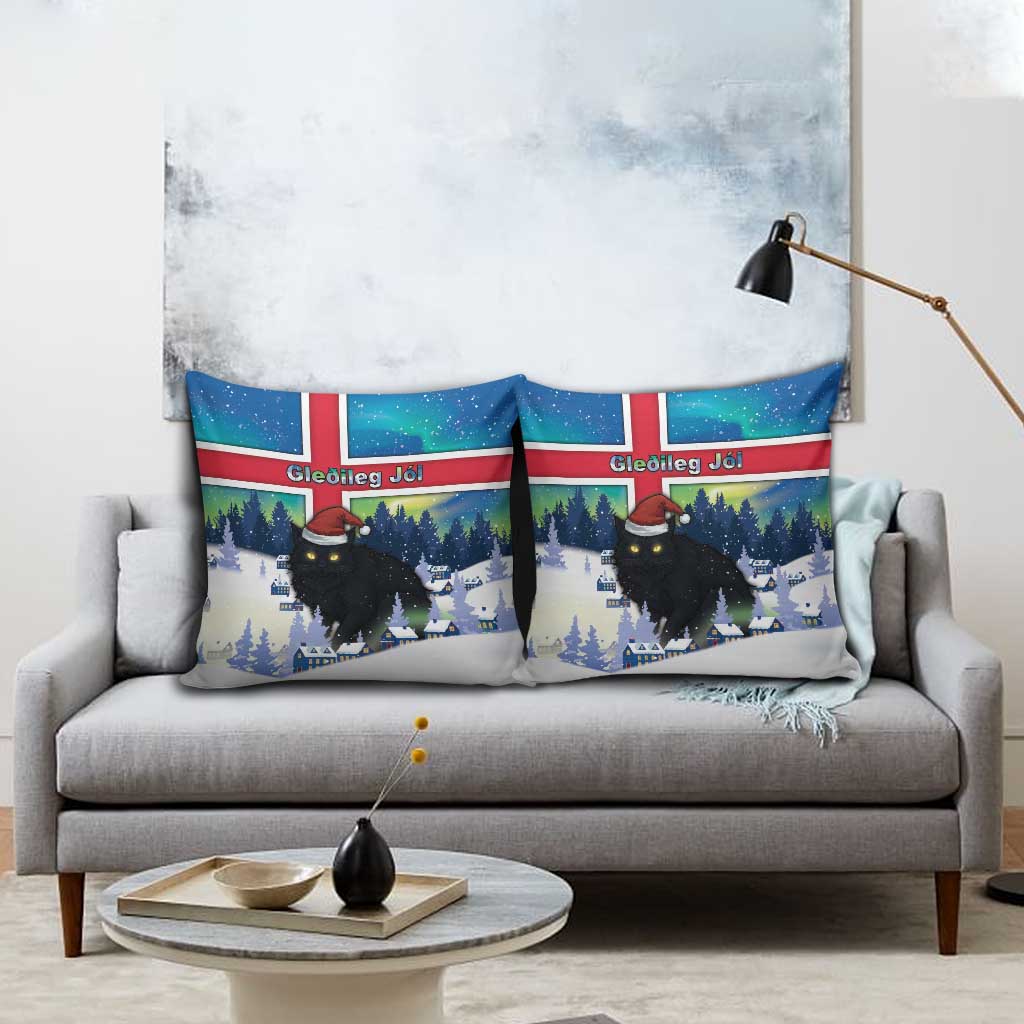Iceland Christmas Pillow Cover Yule Cat Gledileg Jol - Wonder Print Shop