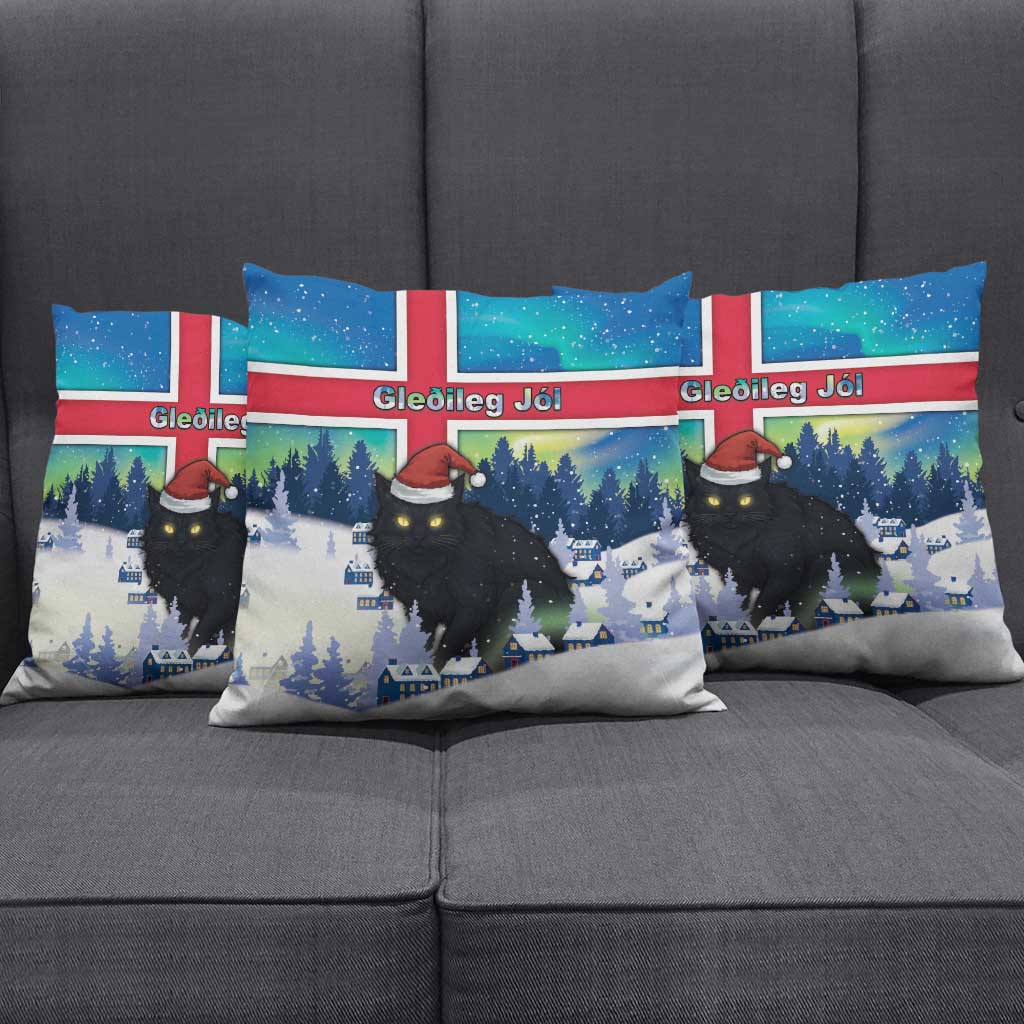 Iceland Christmas Pillow Cover Yule Cat Gledileg Jol - Wonder Print Shop