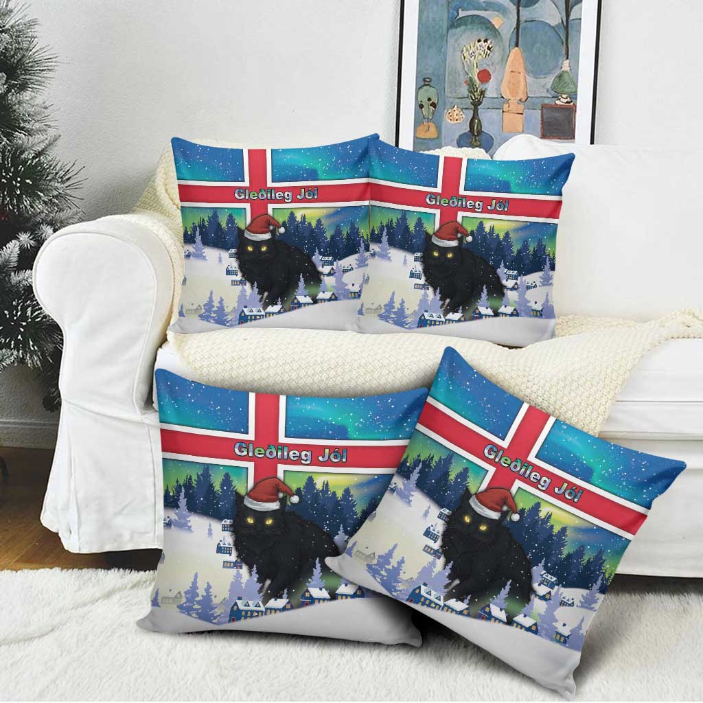 Iceland Christmas Pillow Cover Yule Cat Gledileg Jol - Wonder Print Shop