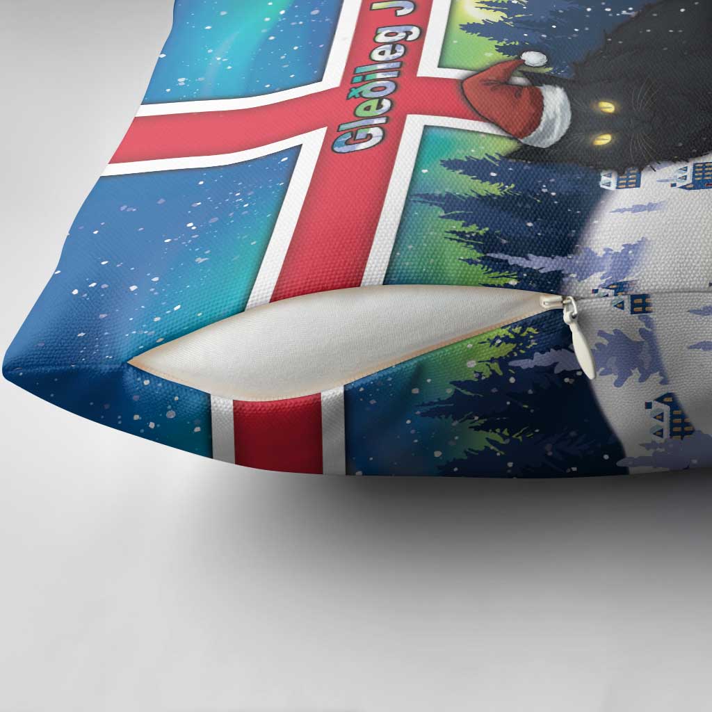 Iceland Christmas Pillow Cover Yule Cat Gledileg Jol - Wonder Print Shop