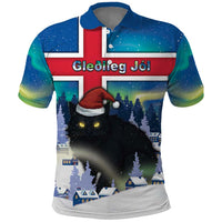 Iceland Christmas Polo Shirt Yule Cat Gledileg Jol - Wonder Print Shop