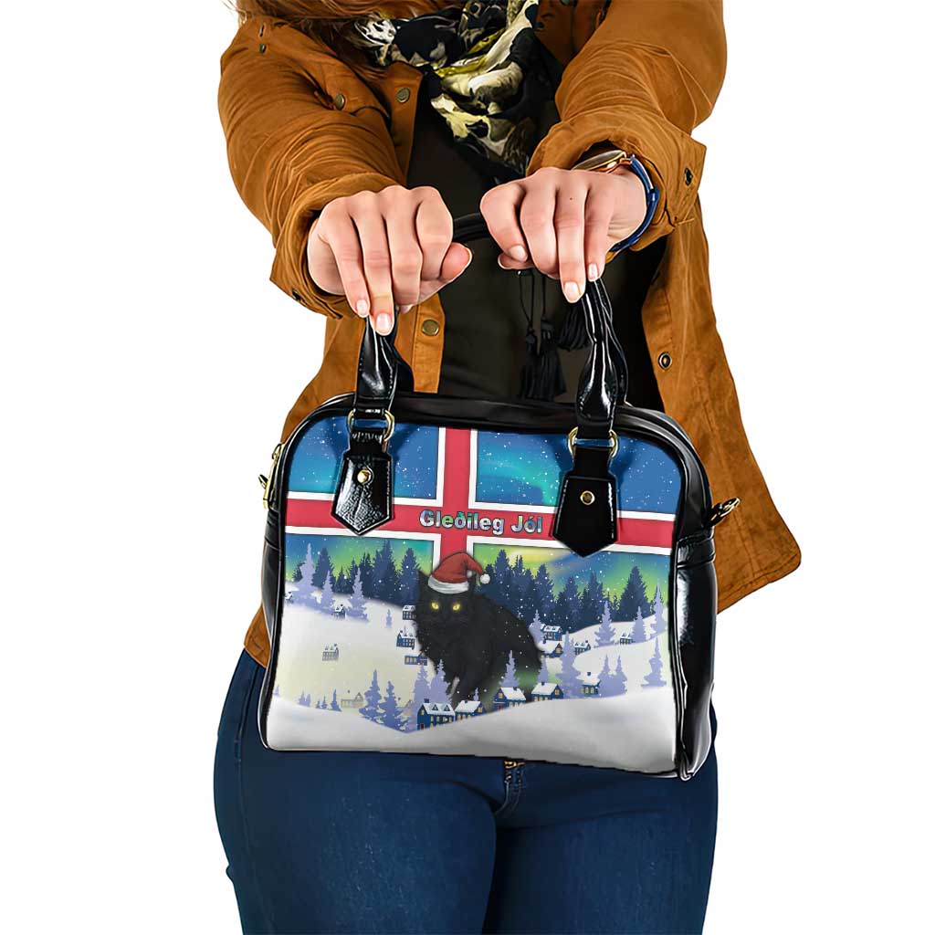 Iceland Christmas Shoulder Handbag Yule Cat Gledileg Jol - Wonder Print Shop