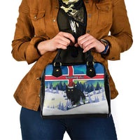 Iceland Christmas Shoulder Handbag Yule Cat Gledileg Jol - Wonder Print Shop