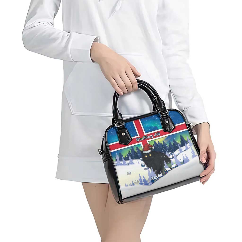 Iceland Christmas Shoulder Handbag Yule Cat Gledileg Jol - Wonder Print Shop