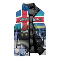 Iceland Christmas Sleeveless Puffer Jacket Yule Cat Gledileg Jol - Wonder Print Shop