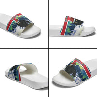 Iceland Christmas Slide Sandals Yule Cat Gledileg Jol - Wonder Print Shop