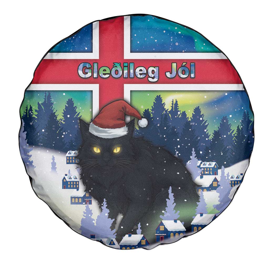 Iceland Christmas Spare Tire Cover Yule Cat Gledileg Jol - Wonder Print Shop