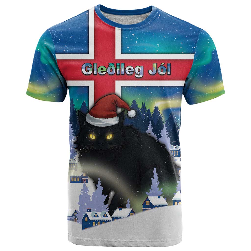 Iceland Christmas T Shirt Yule Cat Gledileg Jol - Wonder Print Shop