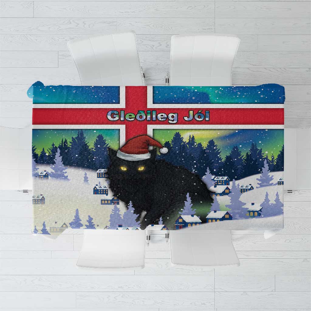 Iceland Christmas Tablecloth Yule Cat Gledileg Jol - Wonder Print Shop