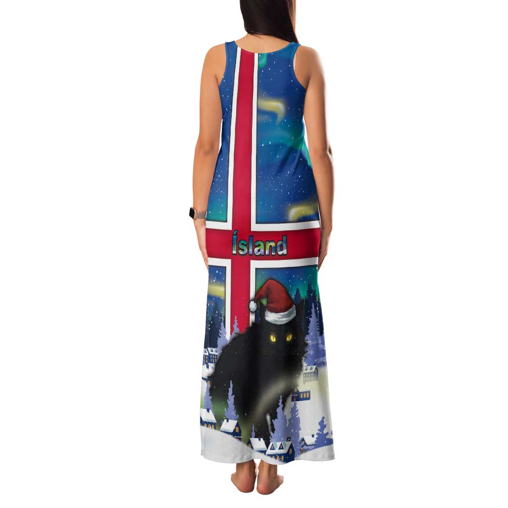 Iceland Christmas Tank Maxi Dress Yule Cat Gledileg Jol - Wonder Print Shop