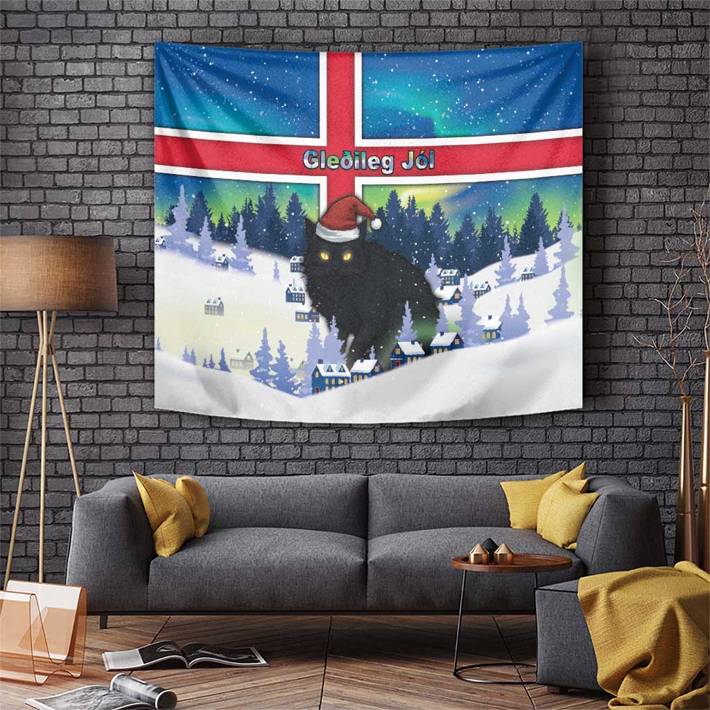 Iceland Christmas Tapestry Yule Cat Gledileg Jol - Wonder Print Shop