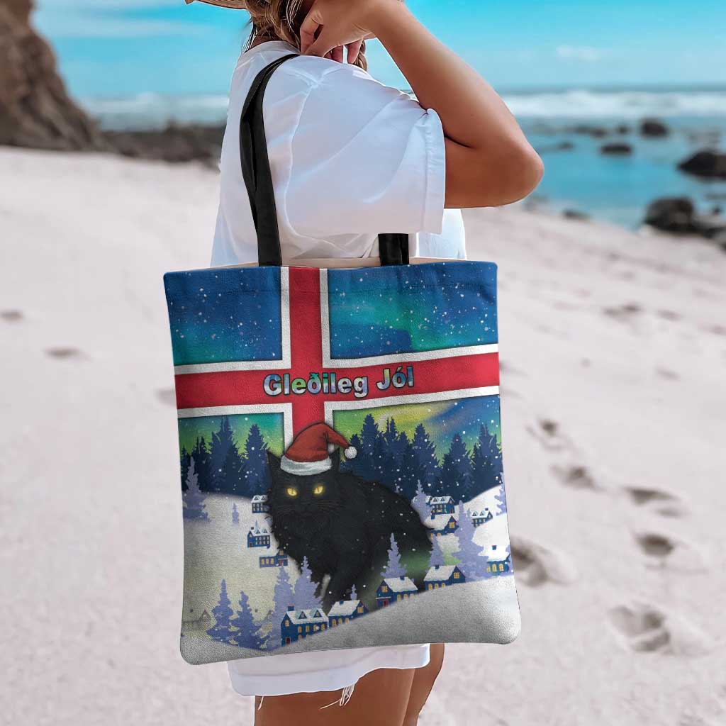 Iceland Christmas Tote Bag Yule Cat Gledileg Jol - Wonder Print Shop