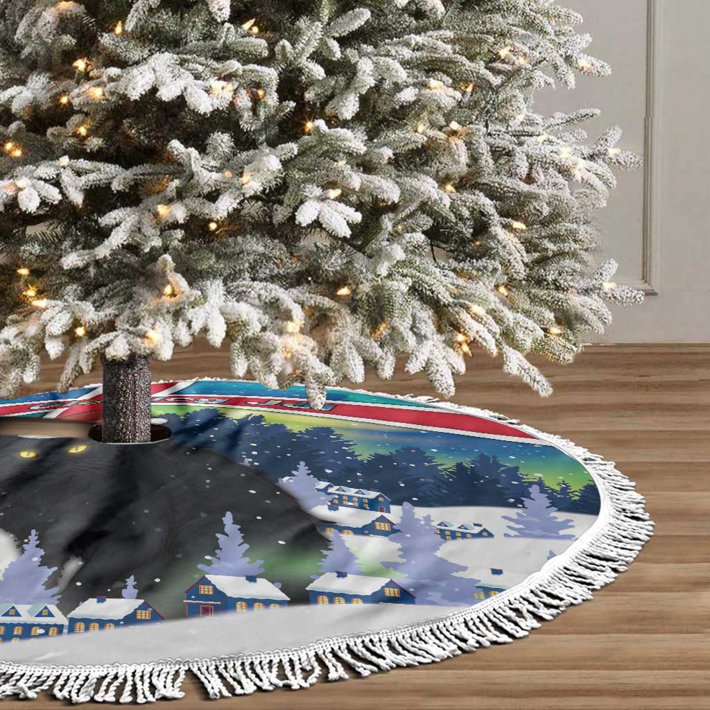 Iceland Christmas Tree Skirt Yule Cat Gledileg Jol - Wonder Print Shop