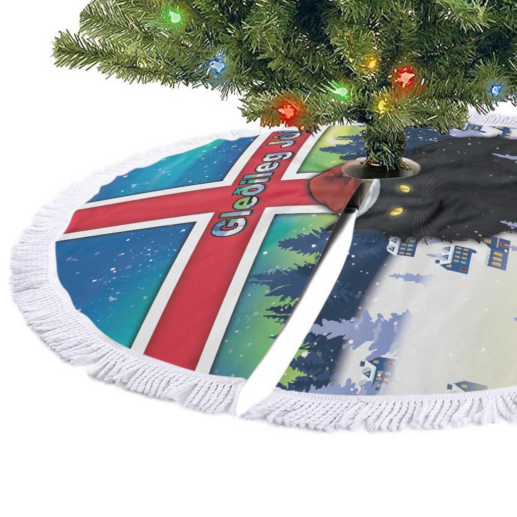 Iceland Christmas Tree Skirt Yule Cat Gledileg Jol - Wonder Print Shop