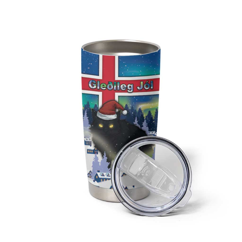 Iceland Christmas Tumbler Cup Yule Cat Gledileg Jol - Wonder Print Shop