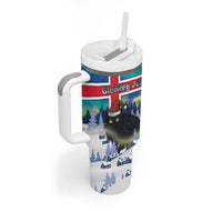 Iceland Christmas Tumbler With Handle Yule Cat Gledileg Jol - Wonder Print Shop