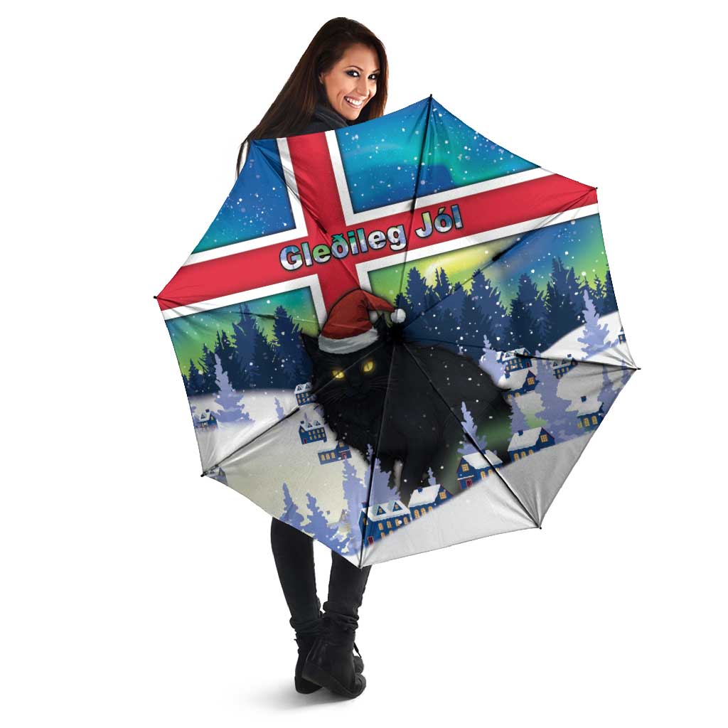 Iceland Christmas Umbrella Yule Cat Gledileg Jol - Wonder Print Shop
