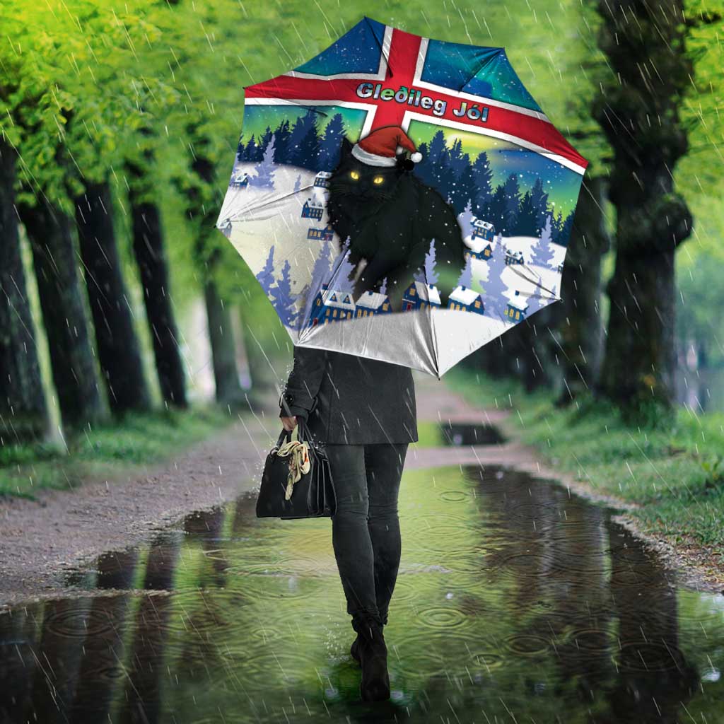 Iceland Christmas Umbrella Yule Cat Gledileg Jol - Wonder Print Shop