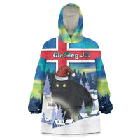 Iceland Christmas Wearable Blanket Hoodie Yule Cat Gledileg Jol - Wonder Print Shop