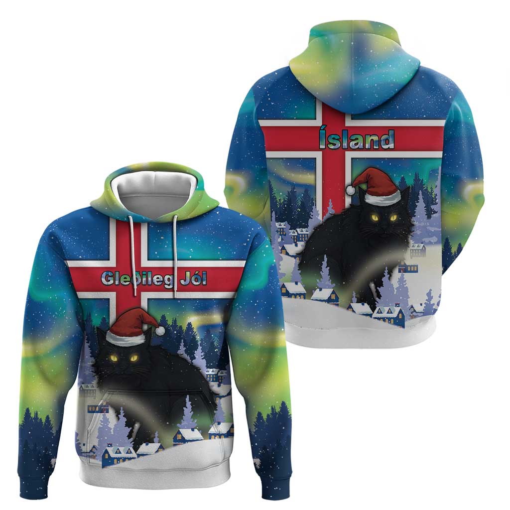 Iceland Christmas Zip Hoodie Yule Cat Gledileg Jol - Wonder Print Shop
