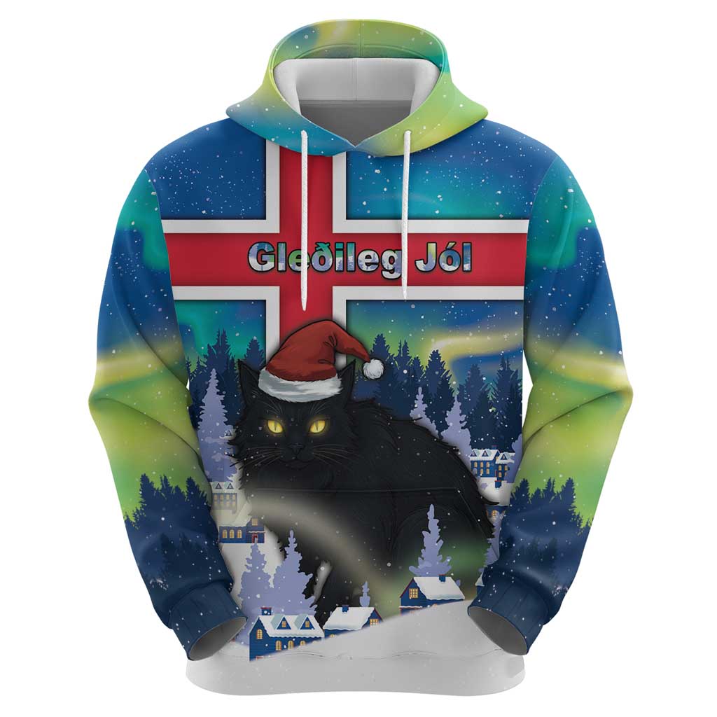 Iceland Christmas Zip Hoodie Yule Cat Gledileg Jol - Wonder Print Shop