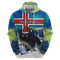 Iceland Christmas Zip Hoodie Yule Cat Gledileg Jol - Wonder Print Shop