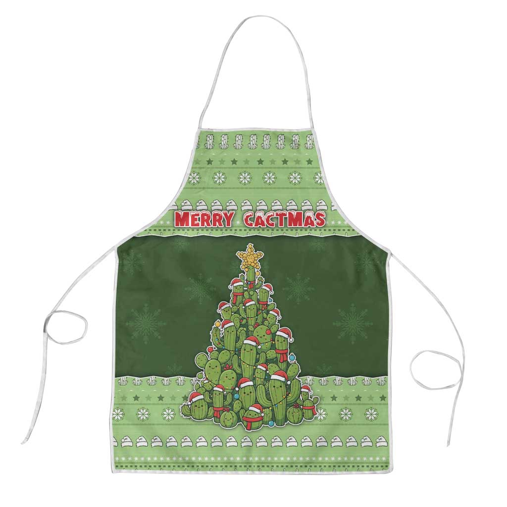 Cactus Christmas Apron Merry Cactmas - Wonder Print Shop