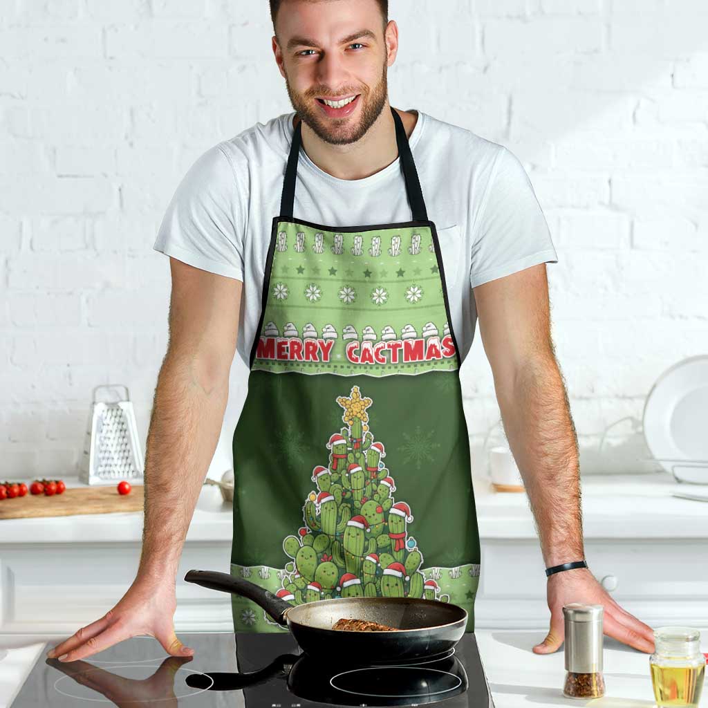 Cactus Christmas Apron Merry Cactmas - Wonder Print Shop