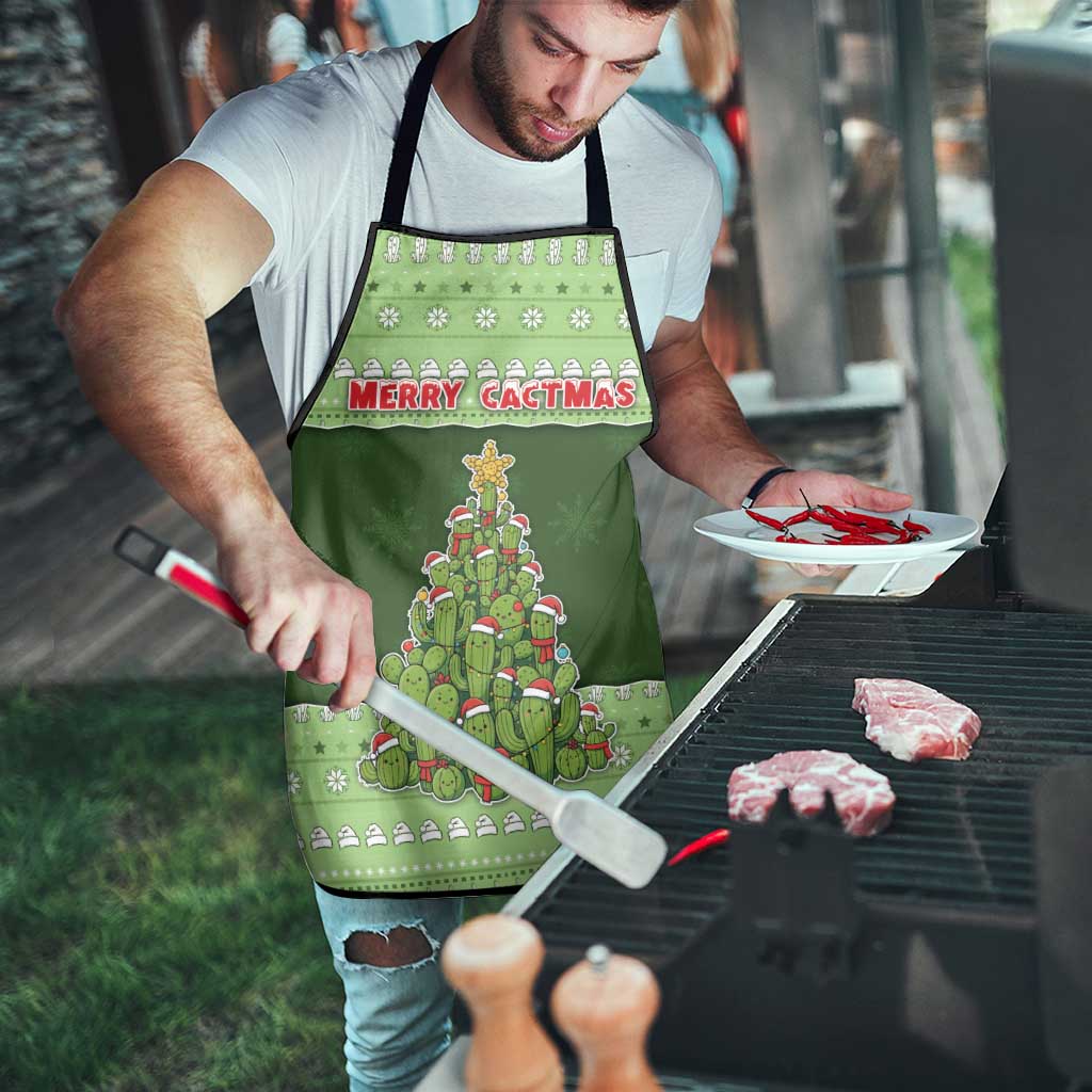 Cactus Christmas Apron Merry Cactmas - Wonder Print Shop