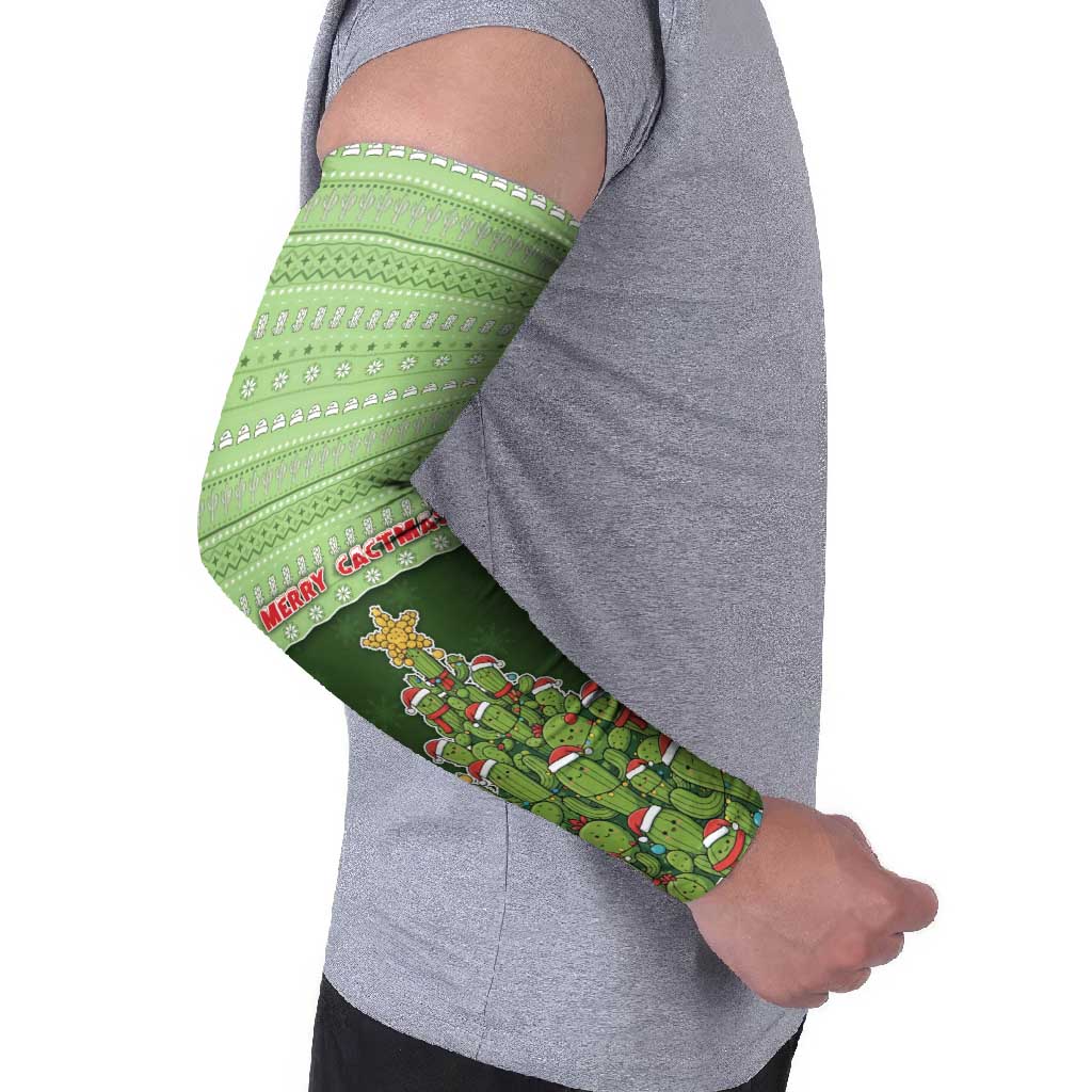 Cactus Christmas Arm Sleeves Merry Cactmas - Wonder Print Shop