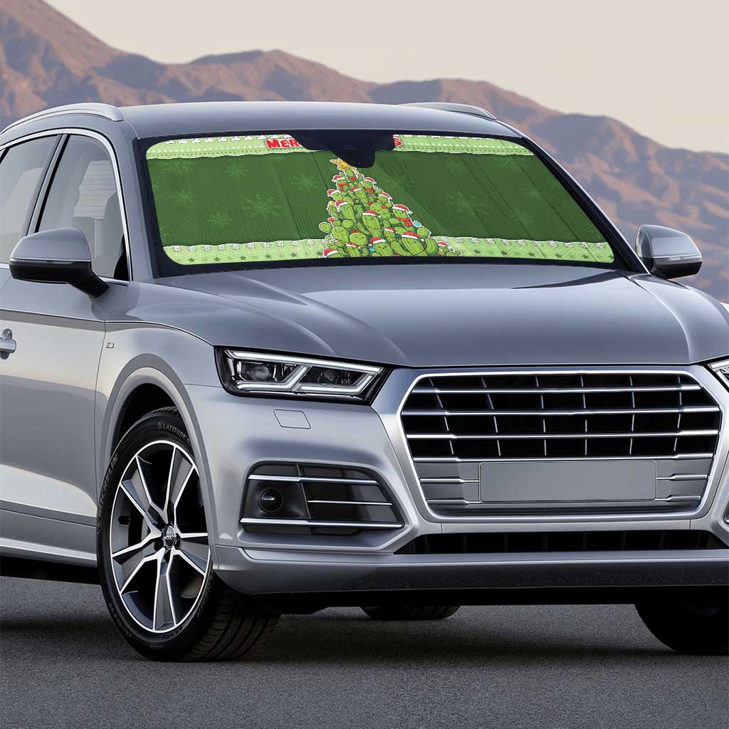 Cactus Christmas Auto Sun Shade Merry Cactmas - Wonder Print Shop