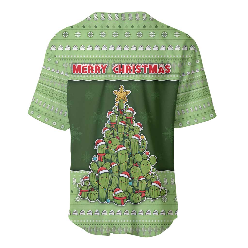 Cactus Christmas Baseball Jersey Merry Cactmas - Wonder Print Shop