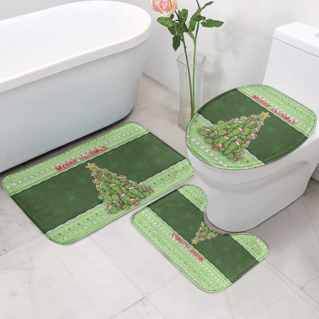 Cactus Christmas Bathroom Set Merry Cactmas - Wonder Print Shop