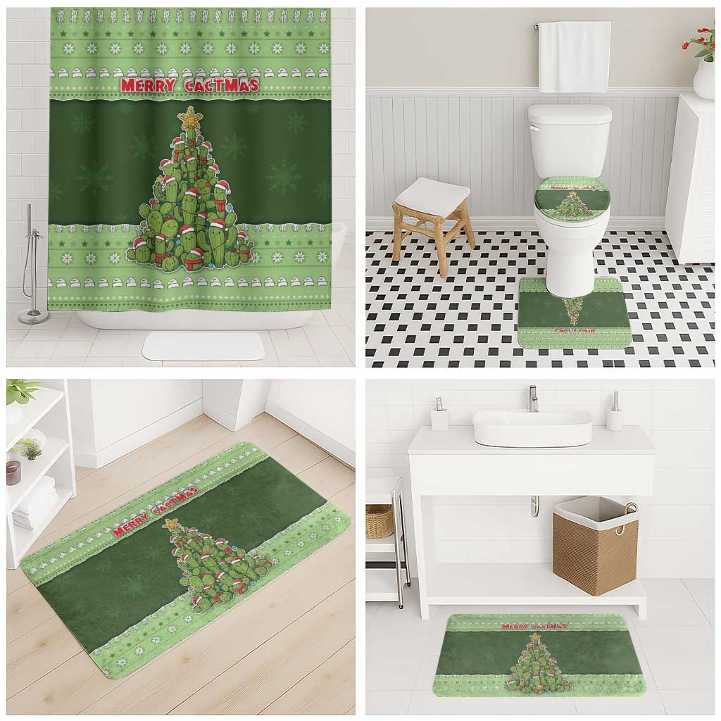 Cactus Christmas Bathroom Set Merry Cactmas - Wonder Print Shop