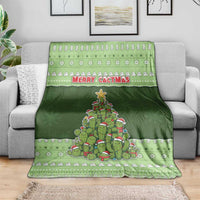 Cactus Christmas Blanket Merry Cactmas - Wonder Print Shop