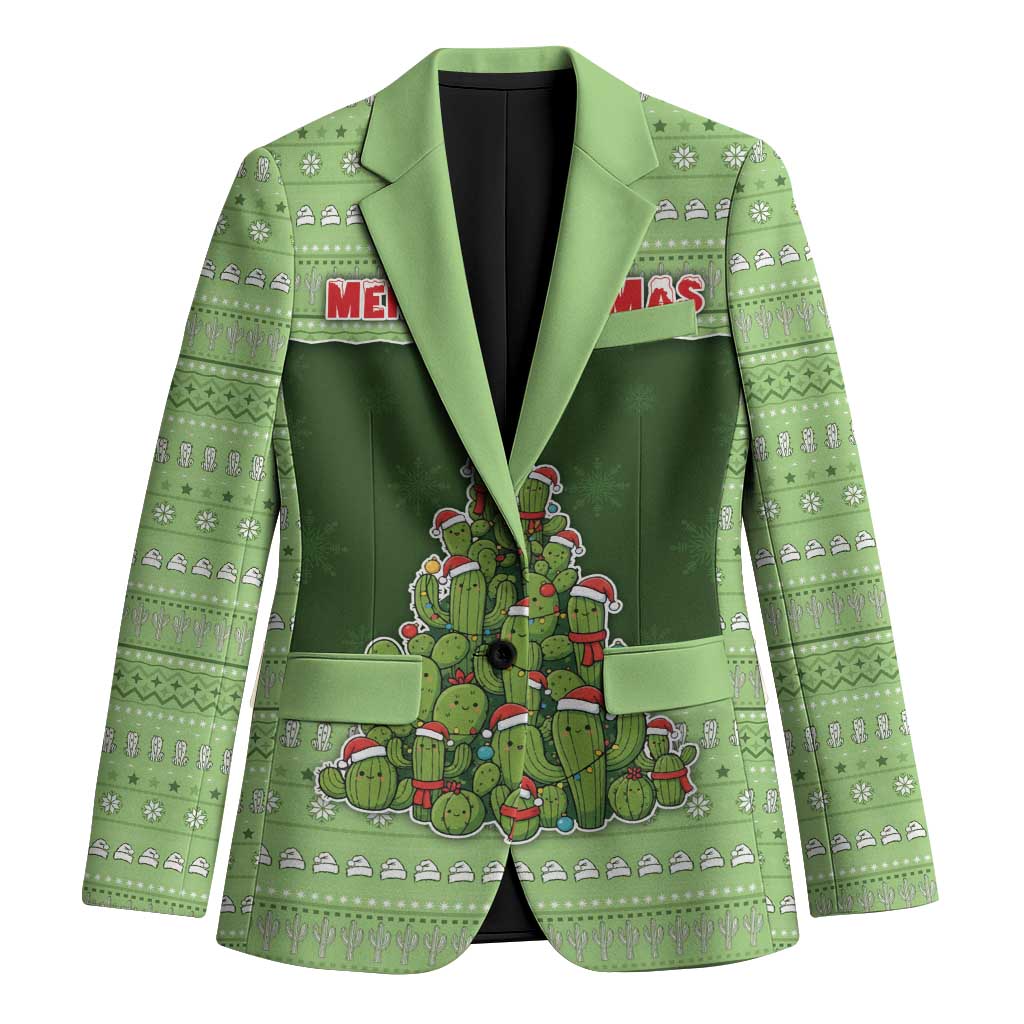Cactus Christmas Blazer Merry Cactmas - Wonder Print Shop