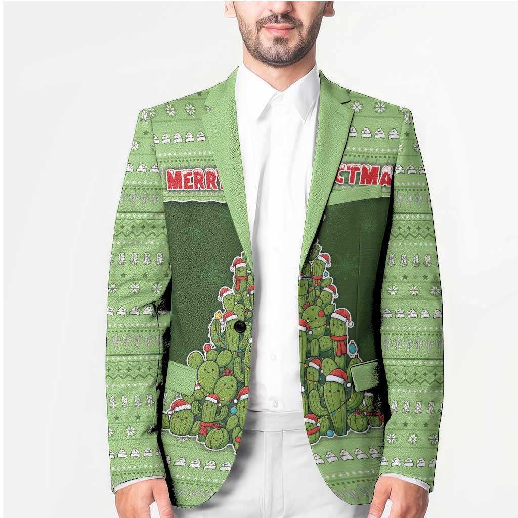 Cactus Christmas Blazer Merry Cactmas - Wonder Print Shop