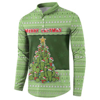 Cactus Christmas Button Sweatshirt Merry Cactmas - Wonder Print Shop