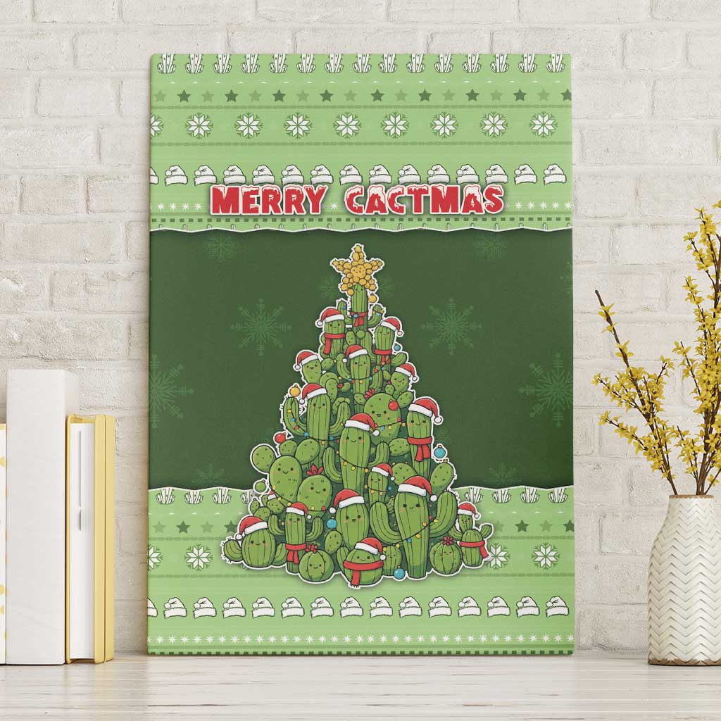 Cactus Christmas Canvas Wall Art Merry Cactmas - Wonder Print Shop