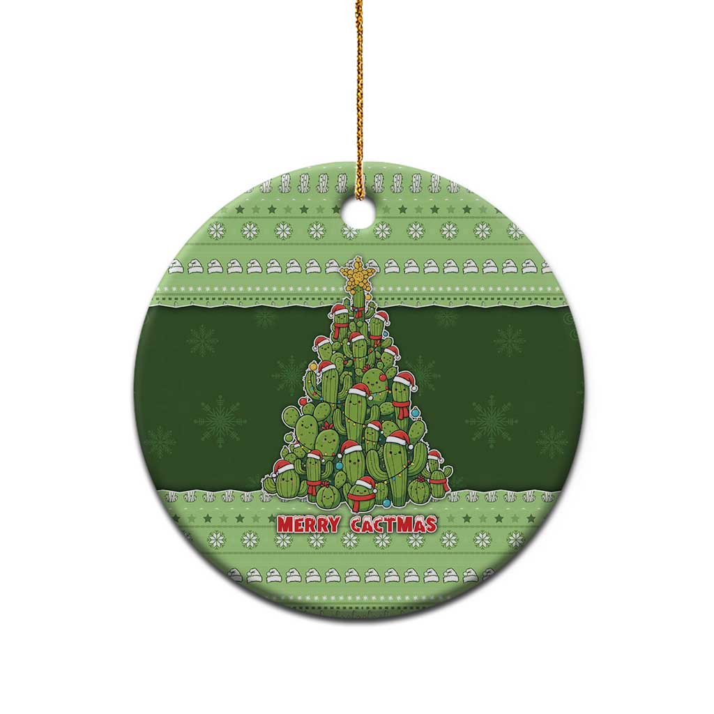 Cactus Christmas Ceramic Ornament Merry Cactmas - Wonder Print Shop