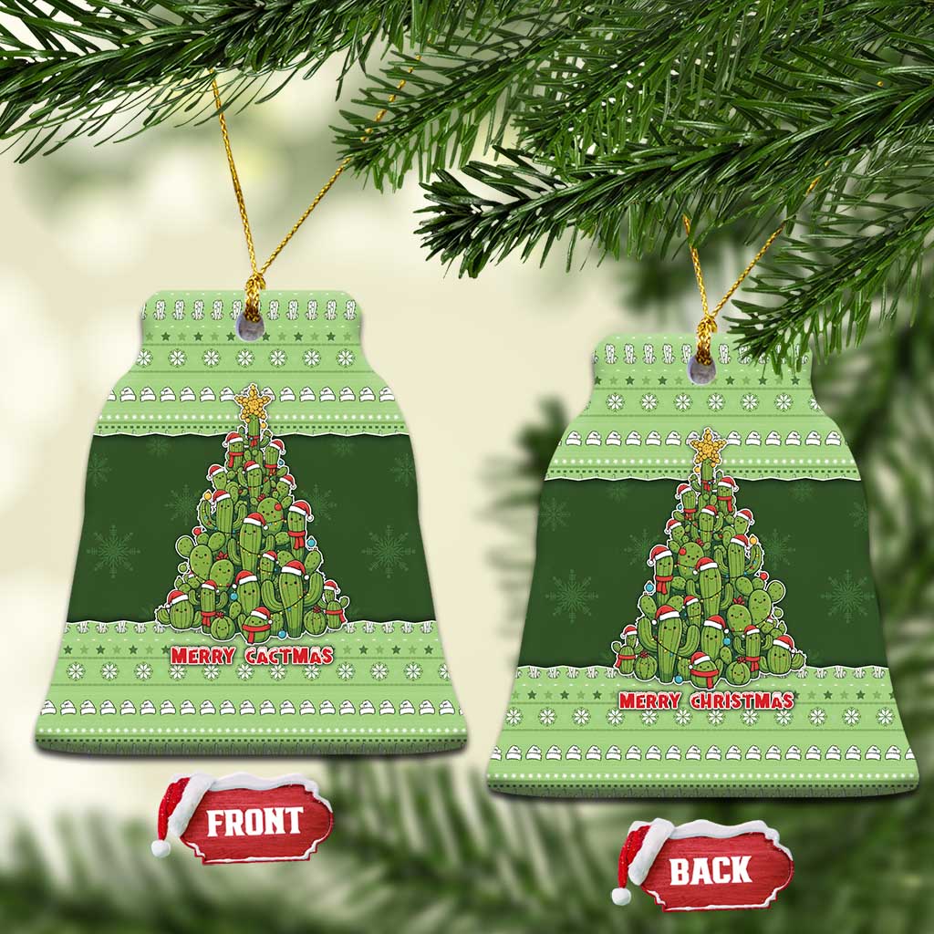 Cactus Christmas Ceramic Ornament Merry Cactmas - Wonder Print Shop