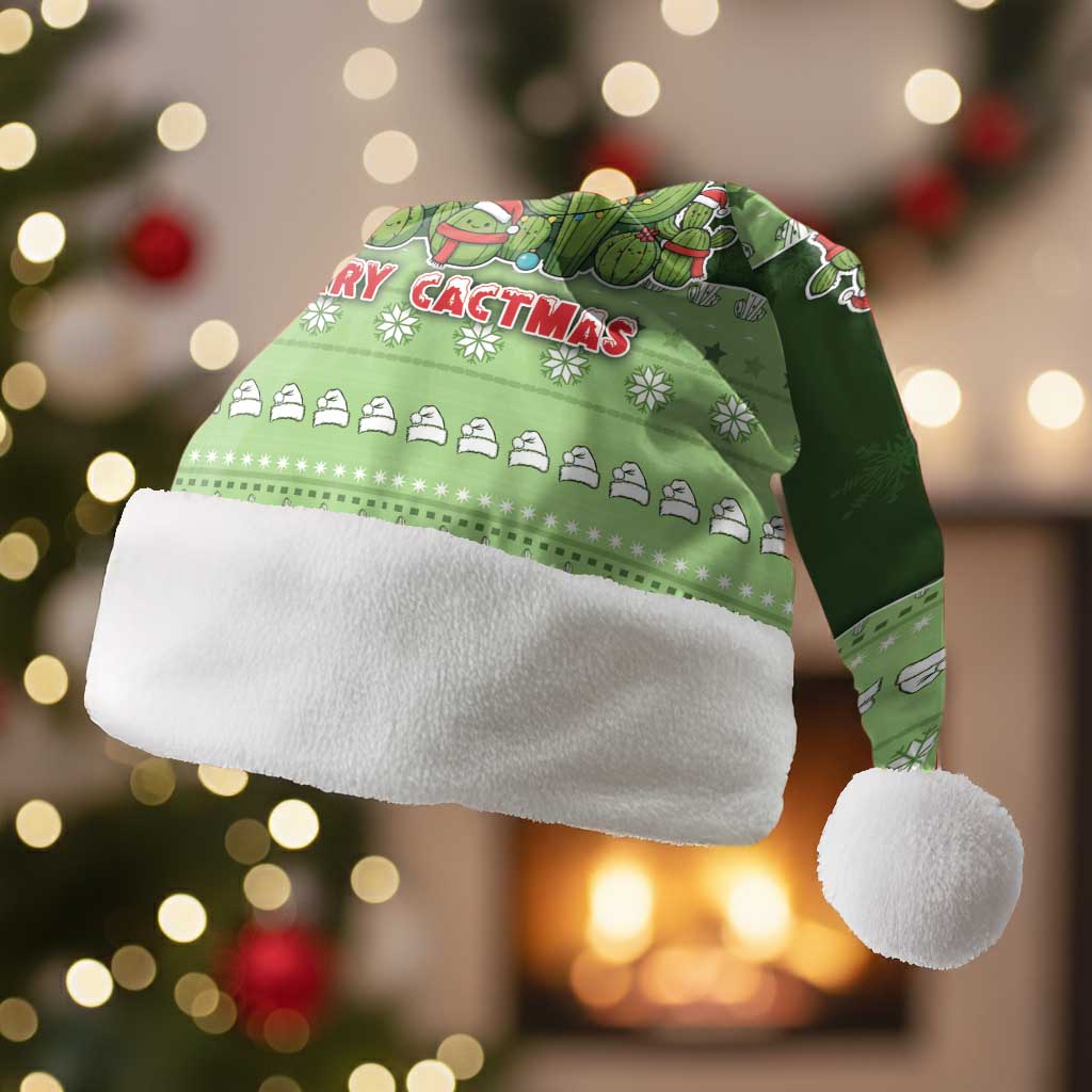 Cactus Christmas Santa Hat Merry Cactmas - Wonder Print Shop