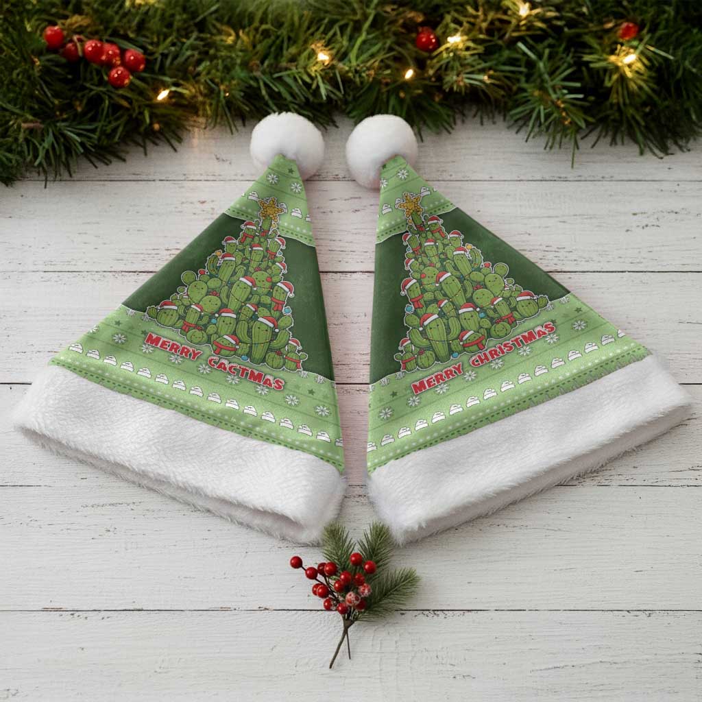 Cactus Christmas Santa Hat Merry Cactmas - Wonder Print Shop