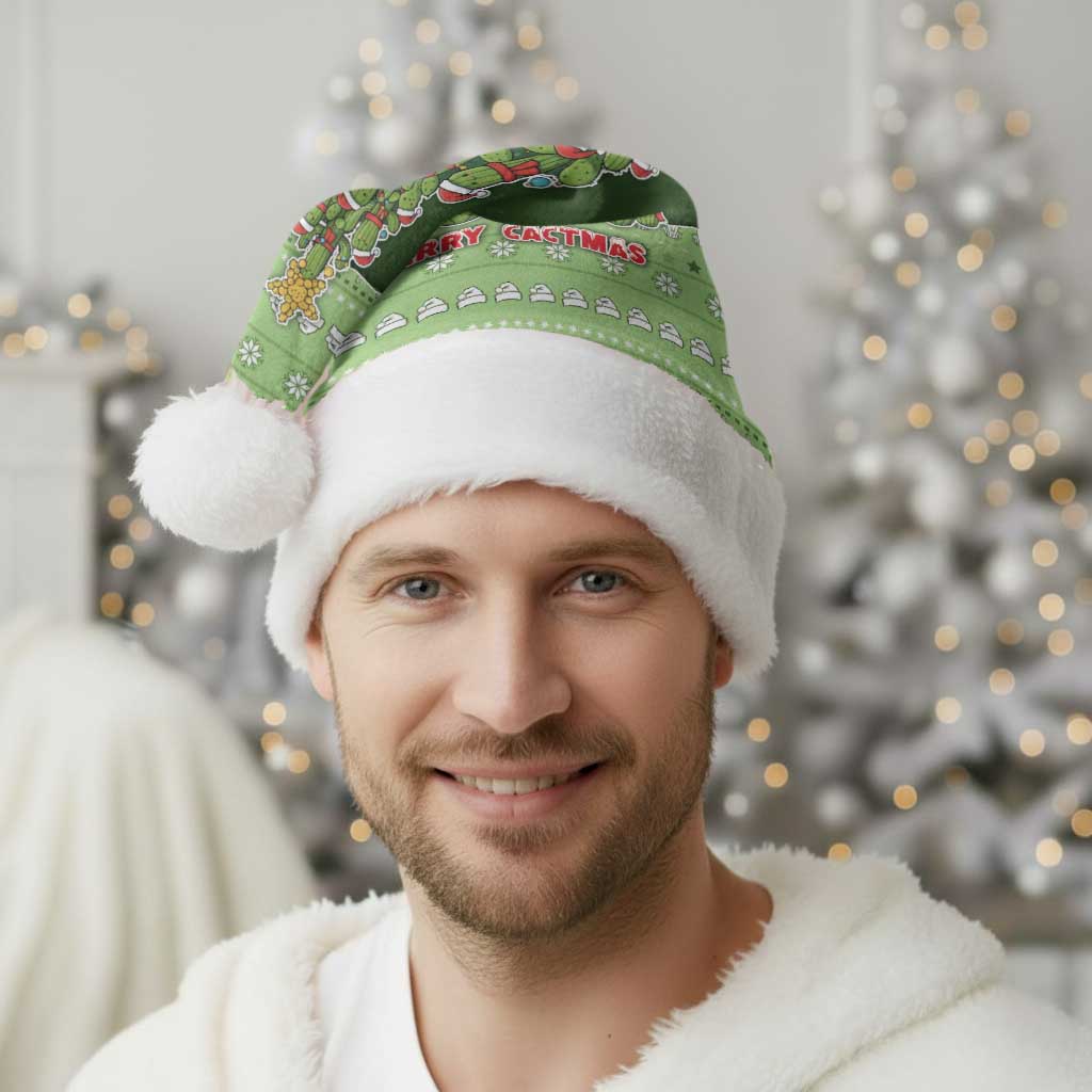 Cactus Christmas Santa Hat Merry Cactmas - Wonder Print Shop