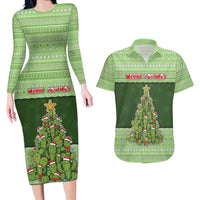 Cactus Christmas Couples Matching Long Sleeve Bodycon Dress and Hawaiian Shirt Merry Cactmas - Wonder Print Shop