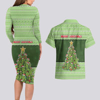 Cactus Christmas Couples Matching Long Sleeve Bodycon Dress and Hawaiian Shirt Merry Cactmas - Wonder Print Shop